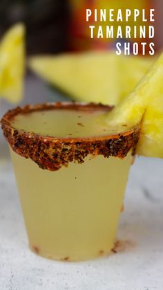 the pineapple tamarind shots are ready to be served