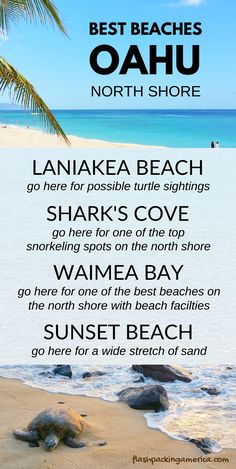 an advertisement for the best beaches in hawaii