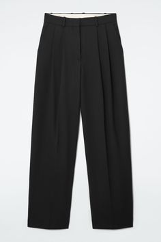 Crafted from pure RWS-certified wool, these wide-leg tailored pants have been designed to fall loosely over the body. The front pleats and back darts create a flattering silhouette, while the number of pockets make them functional. Concealed inside the waistband is an adjustable-button tab that allows them to be worn low-slung or on the waist.  Relaxed fitHook-and-bar closure, zip flyCertified according to the Responsible Wool Standard, to protect the welfare of the sheep and their environment Shell: 100% RWS Wool, Lining: 100% Cotton / Dry clean Inside leg length of size 6 is 30.11" / Model wears a size 6 Belted Cape, Relax Pants, Women Magazines, The Sheep, Cardigan Shirt, Tailored Pants, Tailored Trousers, Wide Leg Trousers, Black Pants