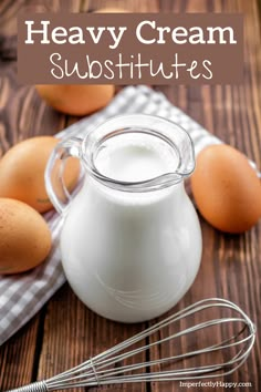 eggs and milk on a wooden table