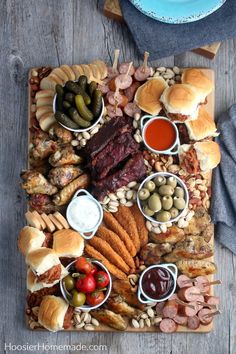 a platter filled with different types of food