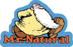 the logo for mr natural is shown here