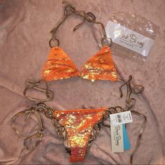 Reposhing This Item I Purchased From @Drifterandnash. It’s Gorgeous And Never Worn But The Wrong Size For Me So I’m Trying To Resell Questions? Leave A Comment Below! Punta Cana Outfits, Siren Song, Festival Outfits Rave, Sassy Outfit, Beach Fits, Orange Outfit, Fire Fits, Beach Bunny, Cute Swimsuits