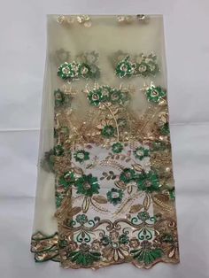 African Lace Fabric  5 yards/lot ,it is suitable Occasion formal,party dress,church dress, celebration,normal dress Spring Wedding Gold Gown, Green Organza Party Gown, Green Organza Dupatta For Formal Occasions, Green Embroidered Gown For Party, Embroidered Organza Gown For Party, Elegant Gown For Celebration And Party Season, Traditional Organza Party Dress, Traditional Green Lace Dress, Gold Organza Gown For Party