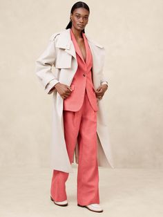 Lina Straight Linen Pant | Banana Republic Straight Hem Linen Pants For Fall, Chic Linen Pants For Spring, Chic Linen Pants For Daywear, Chic Linen Pants For Work, Elegant Linen Bottoms For Fall, Chic Linen Pants For Formal Occasions, Pleated Pant, Linen Pant, Beautiful Drapes