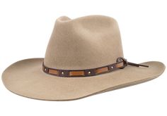 Stetson 3X Hutchins Felt Hat - Stone - Hero Fitted Country Style Felt Hat For Outdoor, Flat Brim Felt Hat For Ranch, Curved Brim Felt Hat For Ranch, Fedora Felt Hat For Kentucky Derby, Fitted Flat Bill Felt Hat For Outdoor, Curved Brim Fur Felt Hat For Ranch, Classic Beige Felt Hat For Outdoors, Brimmed Beige Felt Hat For Ranch, Beige Brimmed Felt Hat For Ranch