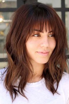 Bangs! Bangs With Medium Hair, Hair 2018, Haircut Inspiration, Haircuts With Bangs, Medium Hair Cuts, Hair Envy, Shoulder Length Hair, Medium Length Hair Cuts, Hair Stuff