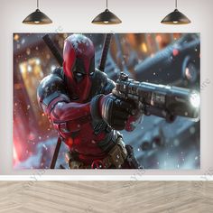 Deadpool Poster Photography Backdrop Birthday Party Decoration Banner Photo Background Booth Props Deadpool Themed Birthday Party, Deadpool Party Decorations, Deadpool And Wolverine Party, Deadpool Macbook Wallpaper, Deadpool Invitations, Deadpool Party, Deadpool Poster, Booth Props, Poster Photography