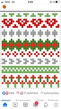 an iphone screen showing the pattern for christmas sweaters