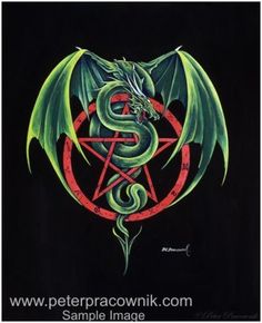 a drawing of a green dragon on a black background