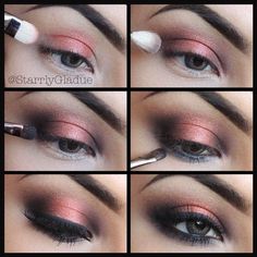 Coppering Smokey Eye Pictorial Trucco Smokey Eye, Different Makeup Looks, Smokey Eye Makeup Tutorial, Smokey Eye Makeup, Makeup Fashion, Eye Make