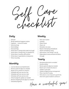 Self Care Checklist - Etsy Canada Self Care Checklist, Positive Self Affirmations, Mental And Emotional Health, روتين العناية بالبشرة