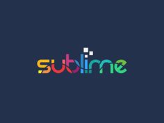 the word sublime written in multicolored letters