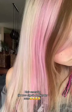 #neapolitan #neapolitanhair #skunkhair #icecreamhair #hair #hairspo #aesthetic Neapolitan Hair Dye, Neopolitan Hair Dye, Neopolitan Hair Curly, Blonde Pink And Brown Hair, Neopolotin Hair, Pink Calico Hair, Gyaru Hair Color, Nepolian Hair, Neapolitan Hair Color