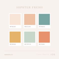 the color palette for lipster fresh