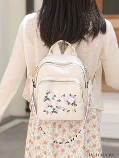 BagForLove - Versatile Floral Embroidered Backpack for Students - Ideal for School, College & Outdoor Activities Product Description Color Green Strap Type Adjustable Composition 50% Viscose Pattern Type Floral Material Polyamide Bag Size Small Closure Type Zipper Type Classic Backpack Style Fashionable Size Chart INCH CM Handle Height Strap Length Bag Height Bag Width Bag Length 2.4 inch 23.6/43.3 inch 9.8 inch 3.5 inch 9.1 inch Handle Height Strap Length Bag Height Bag Width Bag Length 6 cm 60 Embroidered Backpack, Backpack Style, Patterned Backpack, College University, School Backpack, Classic Backpack, Designer Backpacks, School Backpacks, Fashion Backpack