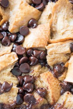 chocolate chip cookies and puff pastry on top of each other