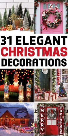 the cover of 31 elegant christmas decorations