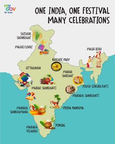 the map of india with all its festivals and destinations in each country's capital