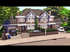 British Semi-Detached House | The Sims 4 Speed Build - YouTube Sims 4 British Council House, Sims 4 Semi Detached House, Big British Houses, British Semi Detached House, Minecraft British House, Sims 4 British House, Sims 4 British Cc, Semi Detached House Design, British Home Exterior