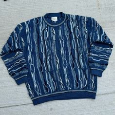 Vintage Pure Wool 3d Textured Knit Sweater Crewneck Purely Blue Tones Australian Clothing Co., Made In Australia, Good Condition Measurements (Approximate): Laying Flat Not Doubled Pit To Pit: 21.25” Length: 24.5” Blue Jacquard Knit Crew Neck Sweater, Blue Crew Neck Knitted Sweater, Blue Knit Crew Neck Sweater, Blue Cable Knit Sweater With Crew Neck, Blue Cable Knit Crew Neck Sweater, Blue Jacquard Knit Sweater, Blue Jacquard Knit Tops, Blue Knit Crew Neck Top, Blue Jacquard Knit Sweater For Fall