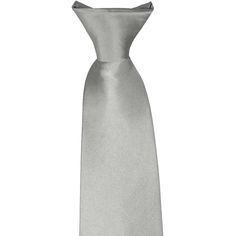 This mercury silver clip-on tie features a pre-tied knot for easy use. It's made of durable, 100% polyester with a satin finish and available in two lengths for men, women and teens. This tie is popular for individual use, but the pre-tied style makes it a favorite for large group or staff attire. We recommend this shade for a brilliant silver-gray. See it in person by requesting a free color swatch. Product Features Available in two lengths, measured from the top of the knot to the tip of the t Silver Tie, Polyester Satin, Color Swatch, Tie Clip, Free Coloring, Solid Color, Silver, Color