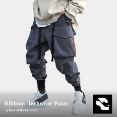 Check out this product 😍 Ribbons Techwear Pants 😍 by CYBER TECHWEAR® starting at $149.95. Techwear Parachute Pants With Straight Leg, Techwear Style Straight Cargo Pants For Outdoor, Outdoor Straight Cargo Pants In Techwear Style, Techwear Parachute Pants With Tapered Leg And Pockets, Techwear Tapered Leg Pants For Outdoor, Techwear Straight Pants, Techwear Style Straight Pants With Multiple Pockets, Tapered Leg Work Pants With Hip Pockets For Streetwear, Techwear Straight Pants With Multiple Pockets