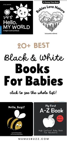 black and white baby books Newborn Activities, Black And White Books, High Contrast Images, Books For Babies