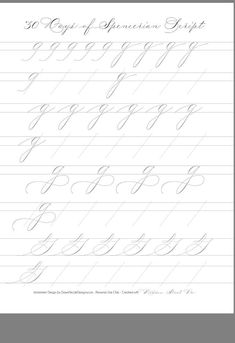 the cursive writing practice sheet for beginners to learn how to write calligraphy