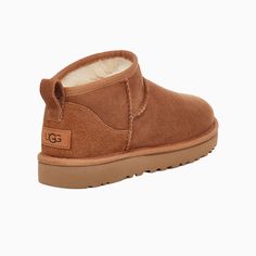 UGG Women's Classic Ultra Mini Boot is available on Tops and Bottoms USA. We Are Providing Free Shipping all over the USA. Color: Chestnut Style: 1116109-CHE Ultra Mini Ugg, Classic Ugg Boots, Ugg Classic Ultra Mini, Sas Shoes, Ugg Classic, Classic Boots, Skechers Shoes, Women Supporting Women, Suede Heels