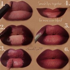 Makeup Bibir, Teknik Makeup, Make Up Diy, Makeup Contouring, Bentuk Alis, Make Up Foundation, Lip Makeup Tutorial