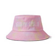 SUPER TRENDY TIE DYE - Sorority Shop's bucket hats are perfect for Spring and Summer vibes with an understated pastel tie dye print! EMBROIDERED LOGO - Our hats are a must-have for all sorority sisters. The embroidered licensed Sorority name will make you stand out in the crowd and will get heads turning wherever you go!FITS MOST - This women's hat is the perfect accessory to complete your outfit! Comes dual layered, with a cotton inside layer, and polyester outside layer. This helps keep the ha Sorority Names, Alpha Epsilon Phi, Tie Dye Bucket Hat, Delta Phi Epsilon, Sorority Big Little, Pom Pom Beanie Hat, Kappa Kappa Gamma, Alpha Sigma Alpha, Zeta Tau Alpha