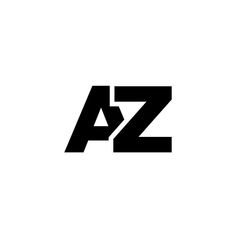 black and white logo with the letter az