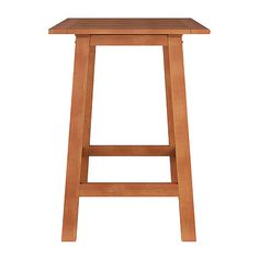 a wooden stool on a white background with clippings to the bottom and bottom