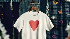 love this simple, sweet design Relaxed Fit Heart Print T-shirt For Summer, White Cotton T-shirt With Heart Patch, Summer Cotton T-shirt With Heart Print, Cotton Tops With Heart Print And Relaxed Fit, Relaxed Fit T-shirt With Heart Print, Cotton Relaxed Fit Top With Heart Print, Relaxed Fit Short Sleeve T-shirt With Heart Print, Relaxed Fit T-shirt With Heart Print And Short Sleeves, Relaxed Fit Cotton Top With Heart Print