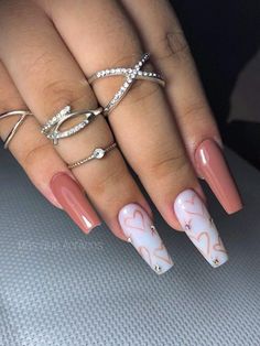 Acrylic Nails Natural, Nails Now, Acrylic Nails Coffin Pink, Bling Acrylic Nails, Uñas Acrilicas, Coffin Nails Designs