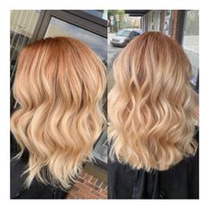 Copper Roots Blonde Hair, Blonde And Red Fall Hair Color, Red Hair Faded Into Blonde, Copper Blonde Hair Shadow Root, Blonde Hair With Red Root Smudge, Peach Shadow Root, Blonde Hair With Red Shadow Roots, Strawberry Roots Blonde Hair, Copper Root Shadow