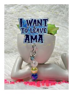 I want to leave AMA badge reel, funny nurse badge reel, AMA badge reel, leave AMA badge reel, funny nurse gift.  Comes on a swivel alligator clip reel to securely hang. You can choose to have it with or without beads.  Bead colors may vary, but will always coordinate with the colors of the badge plate. If beads are chosen, they are removable with a lobster claw clasp. Personalized Blue Badge Reel For Gift, Novelty Blue Badge Reel As Gift, Personalized Blue Badge Holders For Gifts, Customizable Blue Badge Holders For Gifts, Personalized Novelty Badge Reel For Gift, Handmade Fun Badge Reel For Gift, Personalized Fun Badge Reel For Gift, Personalized Fun Badge Reel Gift, Customizable Fun Badge Reel For Gifts