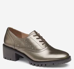 Alice Brogue Oxford Johnston Murphy, Stitching Leather, Rubber Heels, Leather Cover, On Off, Oxford, Women Shoes, Elastic, Heels