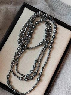 Olivia Mark - Plainly Perfect Pearl Necklace Collection Pearl Layering, Gray Necklace, Black Pearl Necklace, Necklace Collection, Buy Necklace, Pearl Necklaces, Lovely Ring, Simple White, Hand Jewelry