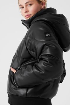 Make boss moves in the Faux Leather Boss Puffer. It’s cold-weather-approved and done in our luxe, buttery faux leather with satin lining for comfort and warmth. Zippered side pockets keep essentials secure and the classic, oversized fit makes it a must-have season after season. Luxe, buttery faux leather Satin lining Zippered side pockets & hidden internal pocket Designed & uniquely fit to flatter every size Wear-tested by our in-house team for the perfect fit Boss Moves, Baddie Vibes, Leather Puffer, Womens Black Coat, Woman Back, Back Women, Alo Yoga, Personal Shopping, Bra Tops