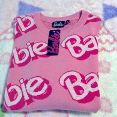 Barbie Sweater Brand New Barbie Crew Neck Sweater Various Sizes Please Let Me Know, Which Size You Are Interested Pull Barbie, Barbie Sweater, New Barbie, Barbie Logo, Brown Sweatshirt, Christmas Barbie, Pink Knit Sweater, Christmas Sweaters For Women, Graphic Sweaters