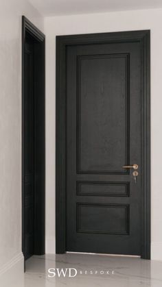 SWD Bespoke Dark Stained Walnut Door Stained Interior Doors, Dark Trim, Inside Doors, Brown Doors, Stained Doors, Walnut Doors