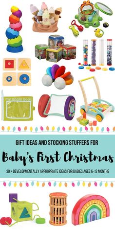 baby's first christmas gift ideas and stocking stuff for babies to play with