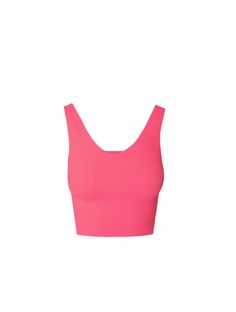 Ribbed knit crop top featuring a v-neckline and cropped silhouette. FABRIC: 92% Nylon / 8% Spandex ONE SIZE Made in USA Ribbed Crop Top, Knit Crop, Knit Crop Top, Yellow Black, Baddie Outfits Casual, Baddie Outfits, Pink And Green, Ribbed Knit, V Neck