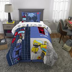 Transformers Kids Comforter and Pillowcase, 2-Piece Set, Twin/Full, Reversible, Hasbro - Walmart.com Quick Saves