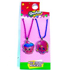 Shopkins Cupcakes, Shopkins Girls, Best Friends Necklace, Donut Necklace, Cupcake Necklace, Cupcake Queen, Friends Necklace, Bff Necklace, Chantel Jeffries