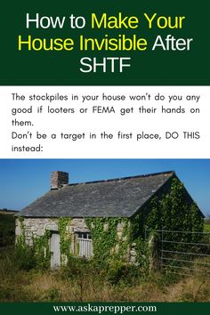 The stockpiles in your house won’t do you any good if looters or FEMA get their hands on them. Don’t be a target in the first place, DO THIS instead: Survival Skills Emergency Preparedness, Off Grid Survival, Shtf Survival, Emergency Prepardness, Survival Stuff, Emergency Survival Kit, Survival Skills Life Hacks, Emergency Preparedness Kit