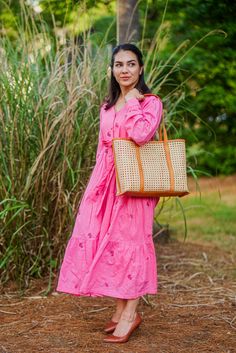 Our Bella rattan and leather trim tote is a classic fun way to complete any look this season. Our handbags are all handmade. Want to add a little something special to your handbag? Accessorize with our 100% silk scarves. Ready to ship! Please allow 1-2 business days to process your order and ship. Details: Rattan Leather trim Handmade Made in Indonesia 14.75” (L) x 11.5” (W) x 12” (H) Silk Scarves, Leather Trim, Something Special, Leather Trims, Indonesia, Trim, Silk, Handbags, Leather