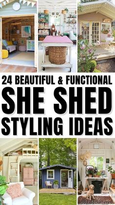 she shed styling ideas for small houses and gardens, including the front porch with lots of storage